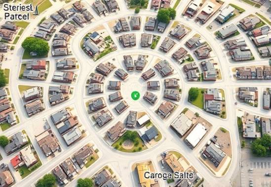 intricate servicearea coverage, detailed, analyzing distribution, photorealistic, reveals residential areas and open spaces, highly detailed, fluctuating coverage layers, superior clarity, pastel shades, morning lighting, shot with a tilt-shift lens.