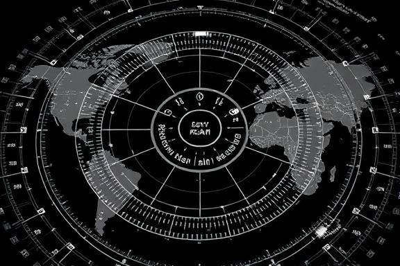 strategic servicearea radius, expansive, displaying reach, photorealistic, presents logistic hubs and emergency routes, highly detailed, cyclic radius expansion, graphic precision, monochrome elegance, stage lighting, shot with a portrait lens.